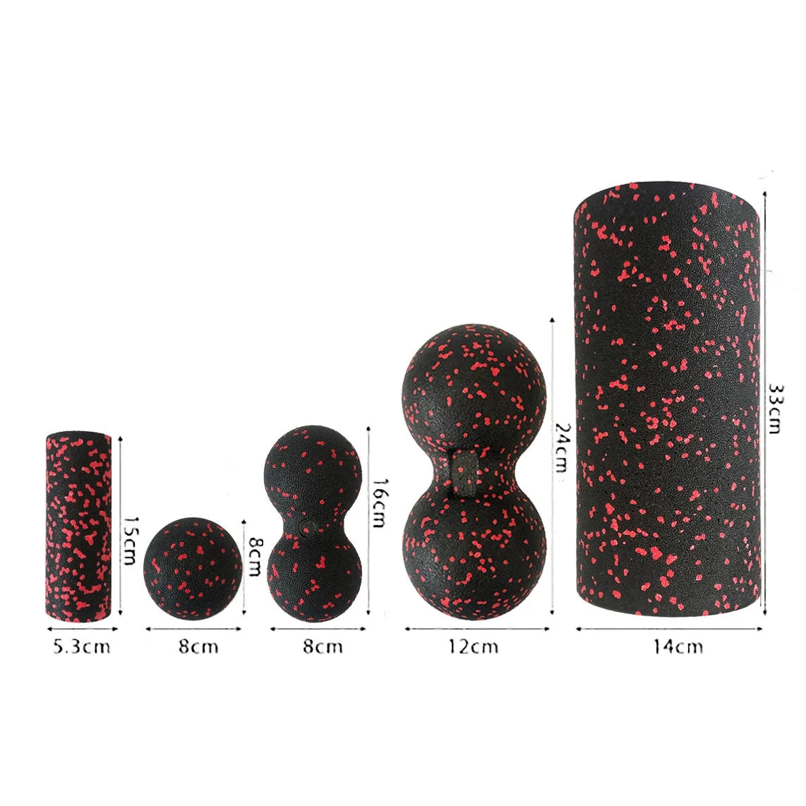 5-Piece EPP Yoga Roller and Massage Ball Set