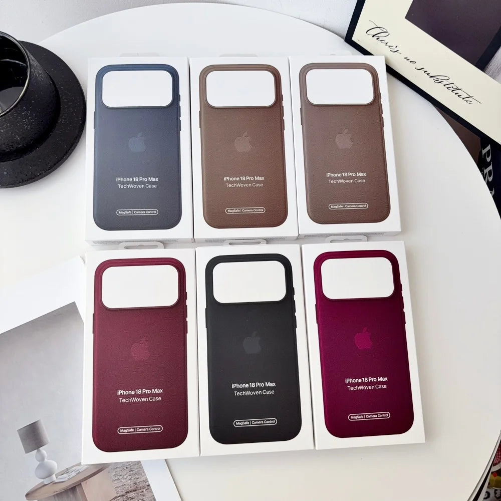 Original Tech Woven for Magsafe Phone Case For iPhone 18 ProMax 18 Pro Touch Sensitive Buttons Shockproof Thickened Bumper Cover