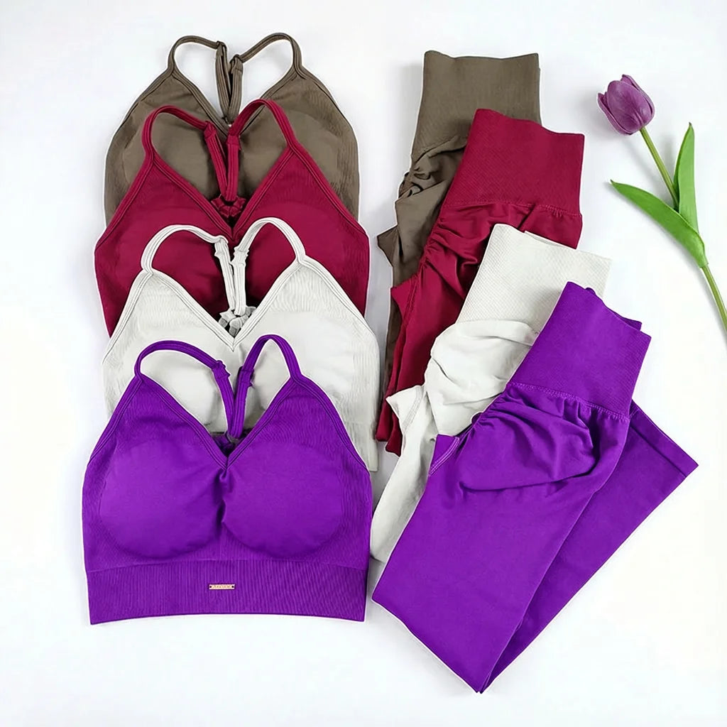 Yoga-Set für Damen, Top und Leggings