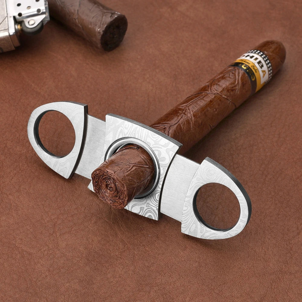 Klassischer Zigarrenschneider aus Edelstahl, scharfes manuelles Werkzeug, Premium-Rauchzubehör, ideales Weihnachtsgeschenk für Männer