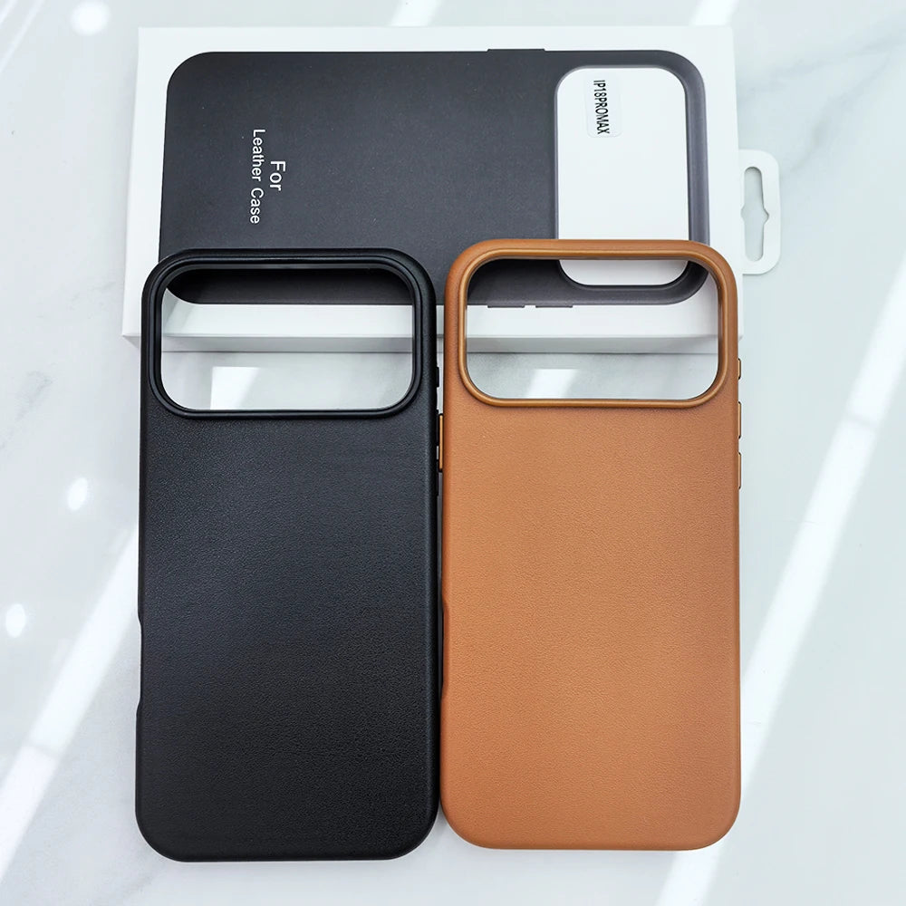 For Magsafe Leather Phone Case For iPhone 18 Pro Max Cover Magnetic Wireless Charging Shockproof Cover Accessories