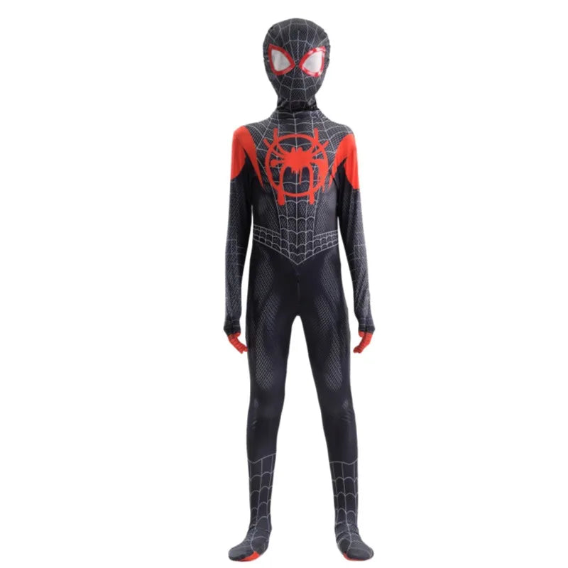 Komplettes Halloween-Cosplay-Kostüm für Spider-Man-Fans und Sammler: Miles-Morales-Zentai-Anzug für Halloween, Weihnachten und Partys – ein ideales Halloween-Geschenk