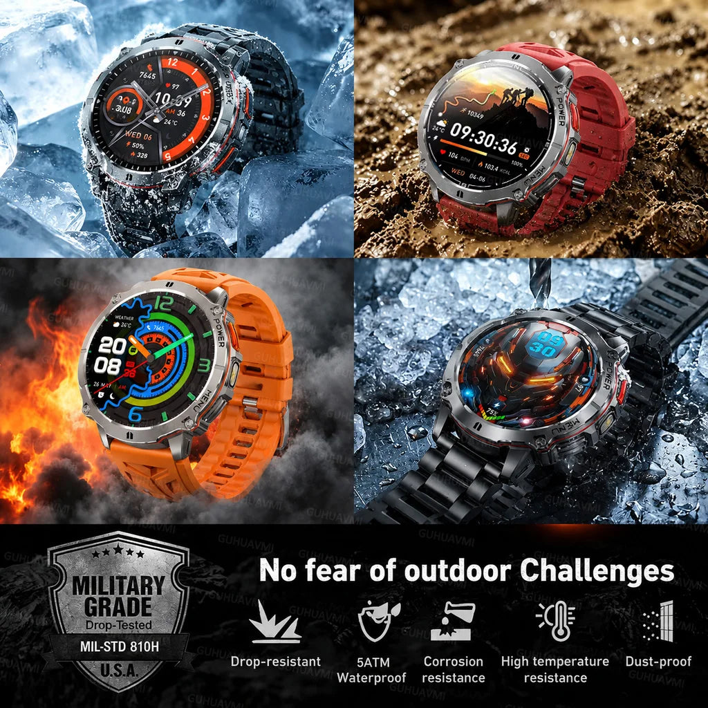Smartwatch sportivo da 1,7″ con chiamate Bluetooth