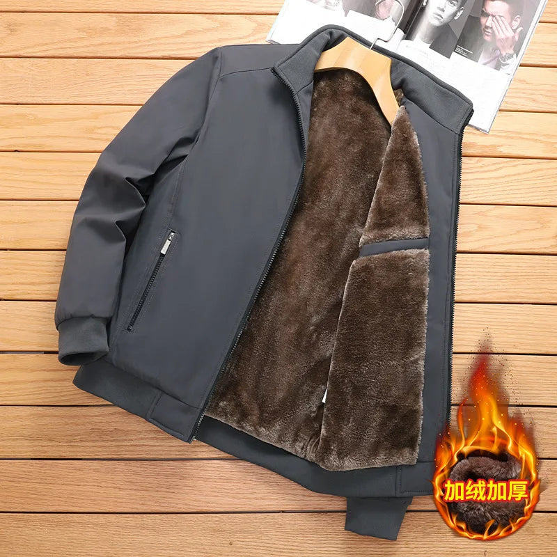 Giacca uomo con chiusura a zip e colletto a revers