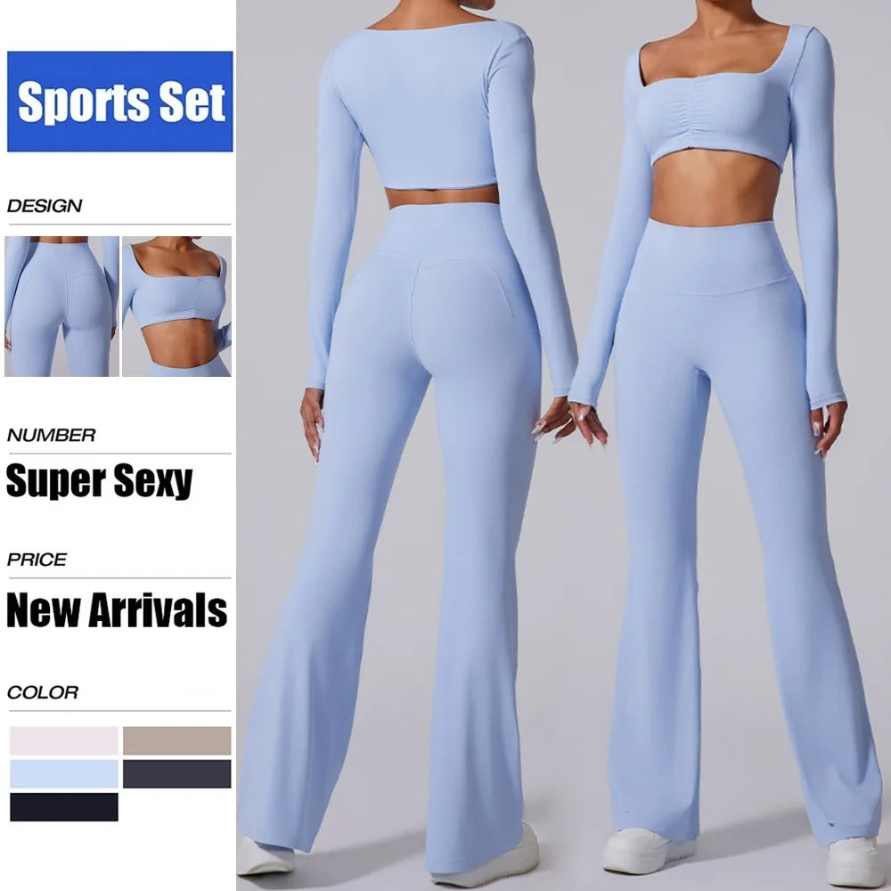 Yoga-Set für Damen, Top und Leggings