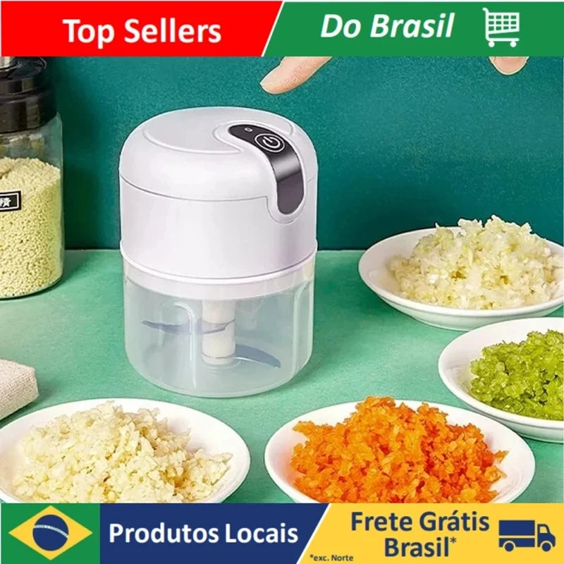 Hachoir à ail multifonction, coupe-légumes, broyeur électrique portable pour le Brésil