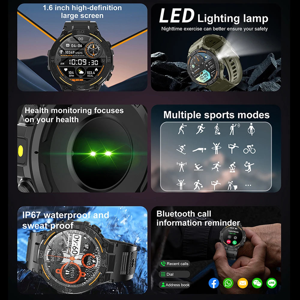 ChiBear 1.52″ TFT smartwatch with Bluetooth calls