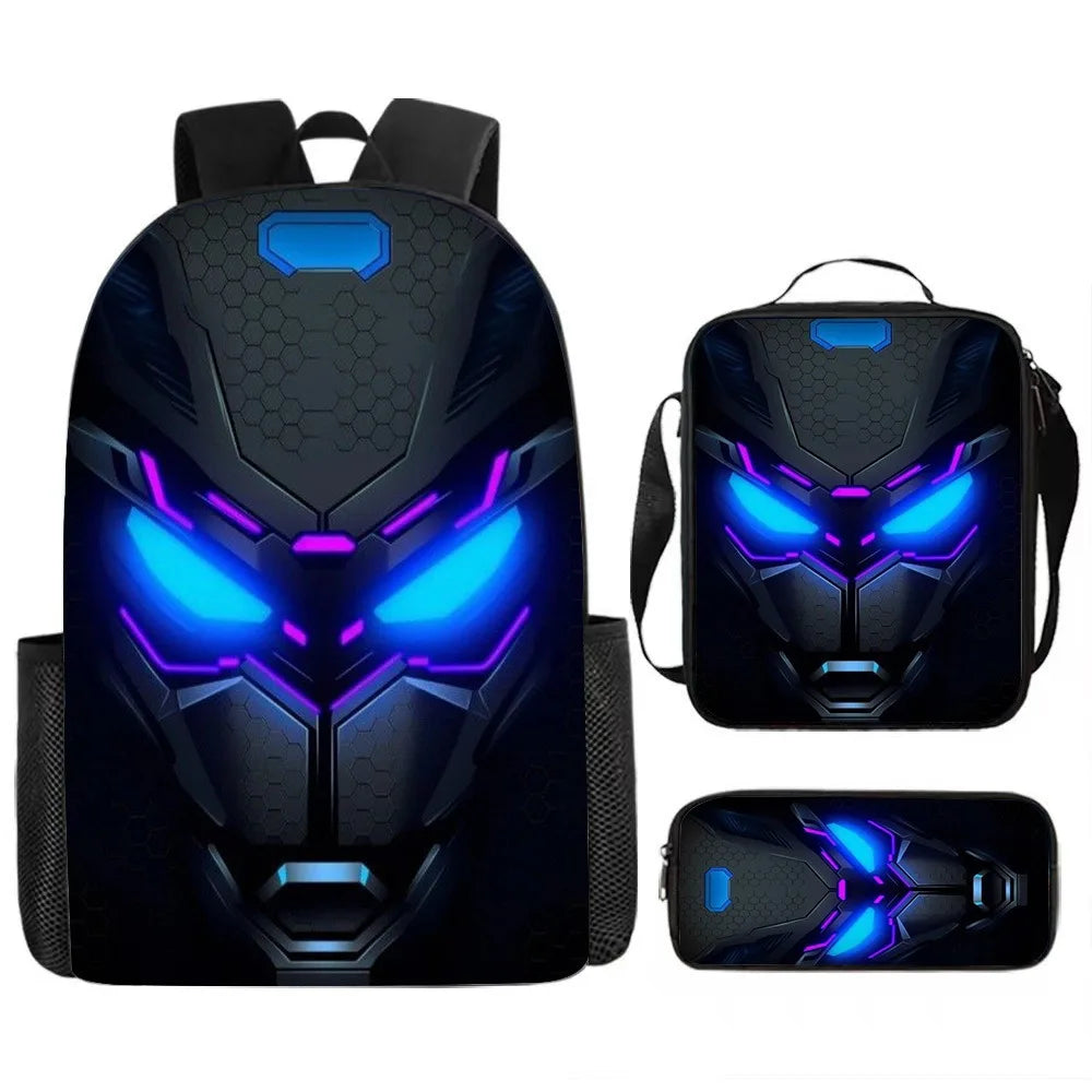 Luxury Novelty Peculiar Cool mechanical style 3D Print 3pcs/Set pupil School Bags Laptop Daypack Backpack Lunch bag Pencil Case