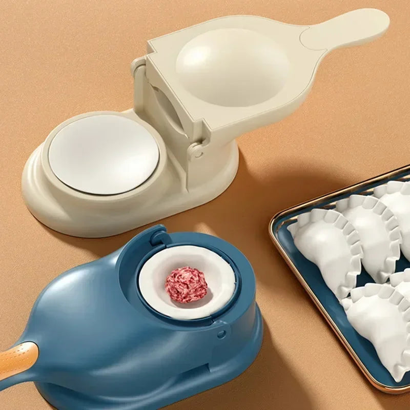 2-in-1-Dumpling-Maker-DIY-Set Teigpresse Teigroller Teigzubereitung Ideal für die heimische Küche Teighülle-Formmaschine Küchenhelfer