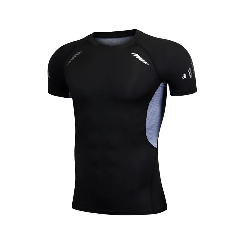 Maglia sportiva uomo aderente in poliestere