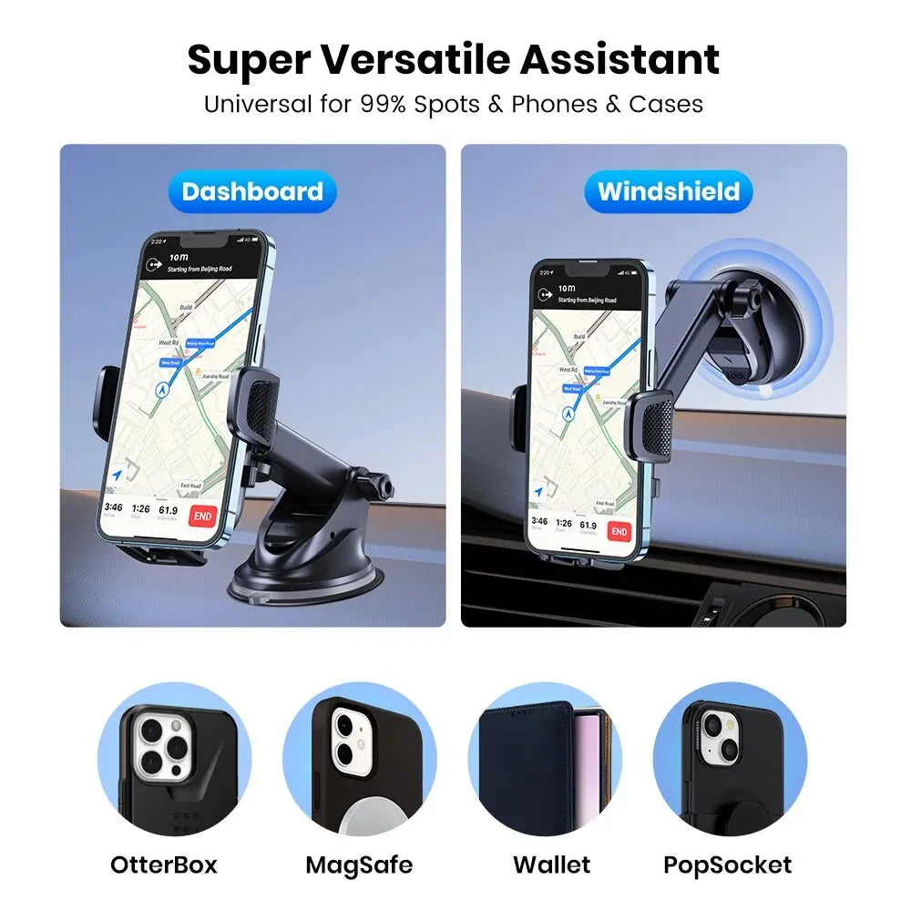Support de téléphone pour voiture TOPK pour iPhone[Ventouse puissante] Support de téléphone pour tableau de bord d’automobile Accessoires auto pour smartphone