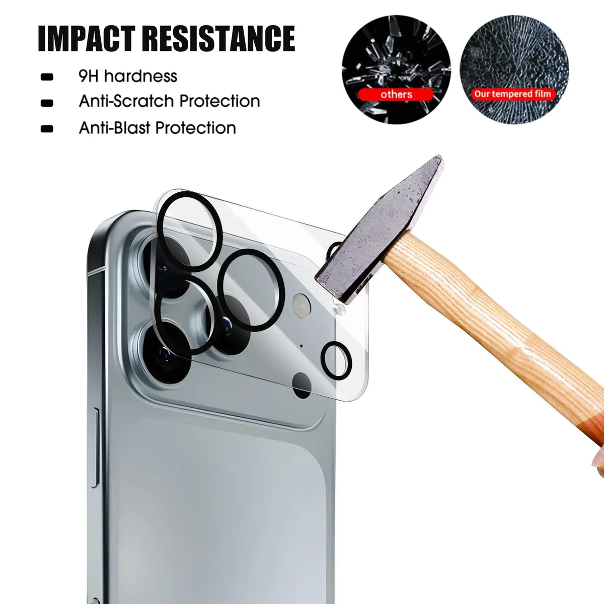 2PCS HD Clear Back Camera Lens Protectors for Apple IPhone 18 DUO 17 16 Pro Max Air 9H Tempered Glass Films Scratch Proof