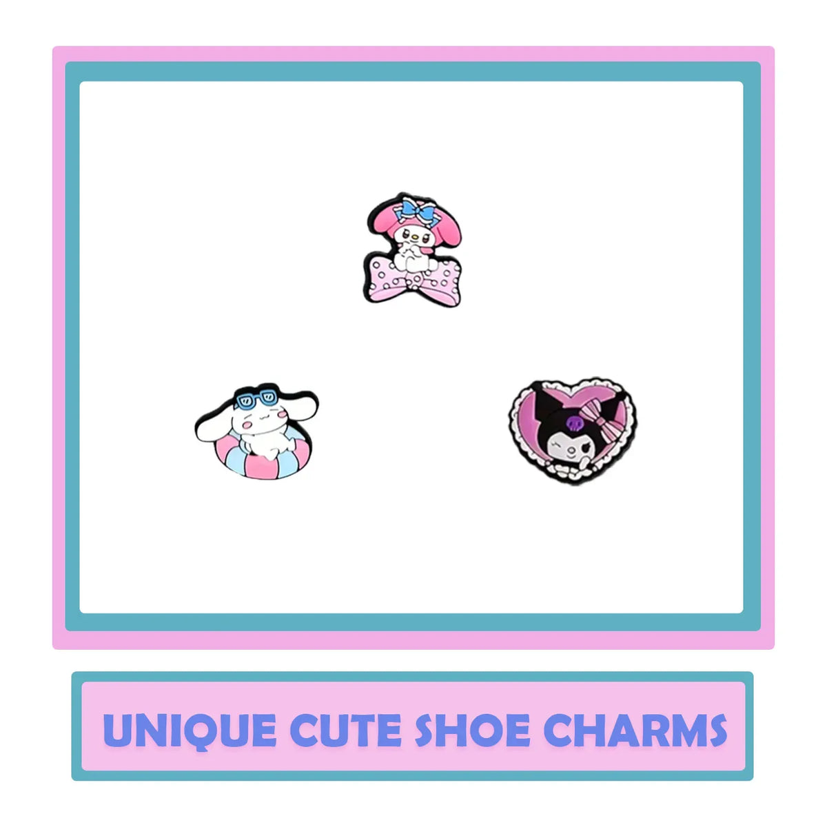 Random 30-100Pcs Sanrio Series Shoe Charms For Clogs Sandals Shoe Decorations Accessories Buckle For Christmas Birthday Gifts