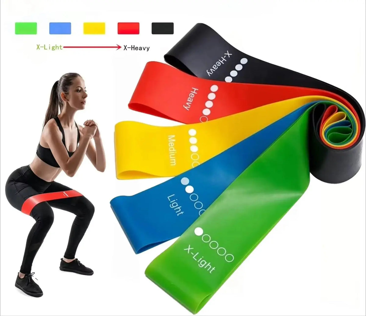 5-Level TPE Resistance Band Set for Yoga and Strength Training