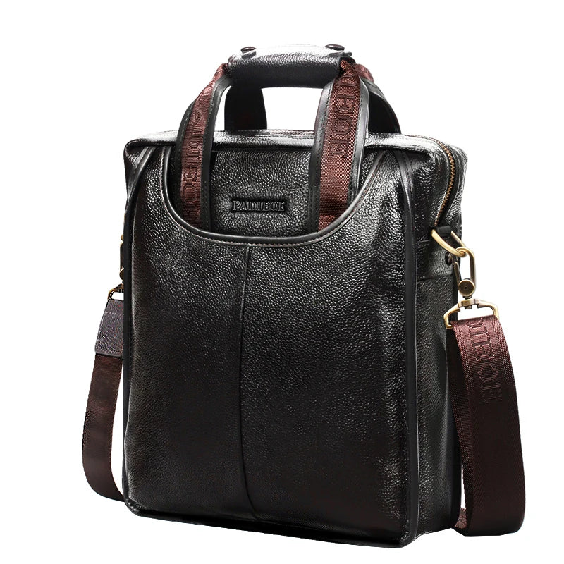Top-Grade Leather Casual Handbag for Men, Featuring Stylish and Simple Design, Suitable for Both Business and Casual Occasions,