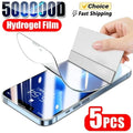 5Pcs Full Cover Hydrogel Film For iPhone 13 12 11 14 15 18 Pro Max Screen Protector For iPhone 16 17 PRO XR X XS MAX Not Glass