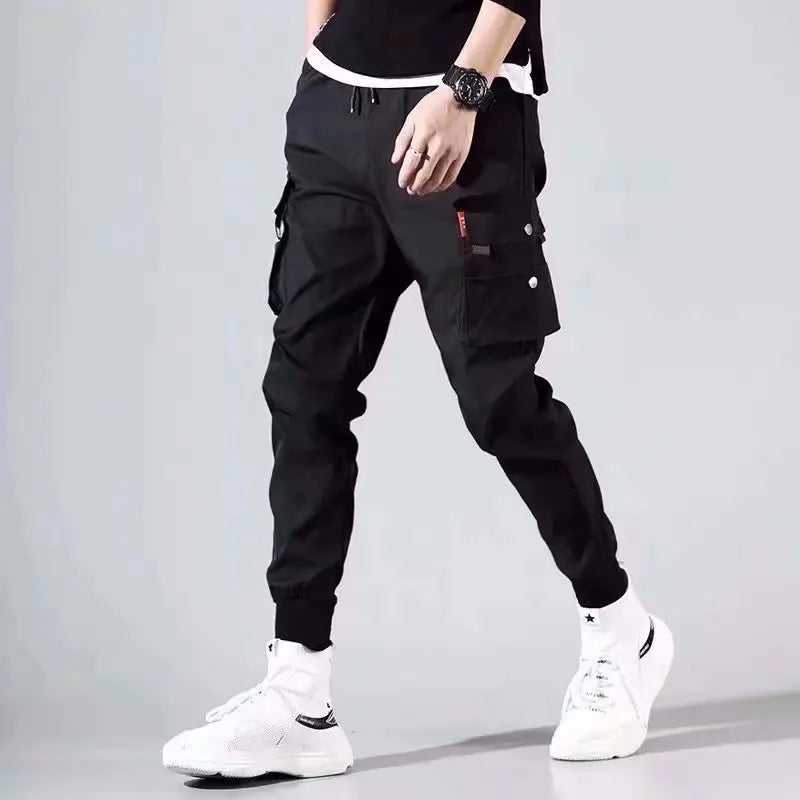 Pantaloni cargo uomo in poliestere con tasche