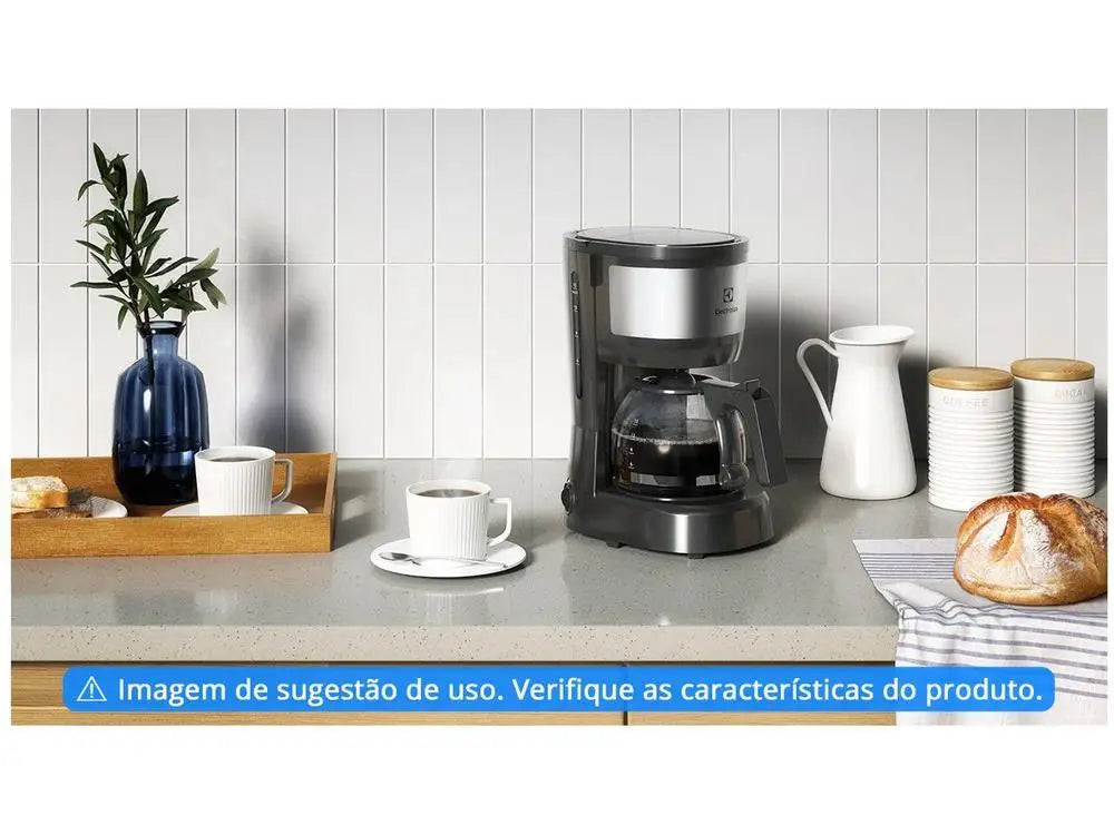 Cafetera eléctrica Electrolux Efficient ECM10, 15 tazas, negra y gris granito - 220 V