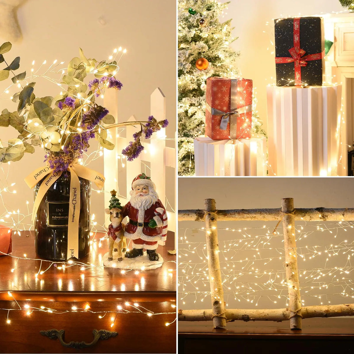 LED-Knaller-Lichterkette, Lichtergirlande, Feenlichter für Weihnachtsbaum, Hochzeitsparty, Weihnachtsdekoration für den Außenbereich 2026