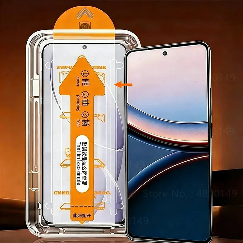 Easy Installation Tempered Glass Phone Case for IPhone Air 17 16 E 15 14 11 13 18 Pro Max Plus 12 Mini Screen Protector Cover