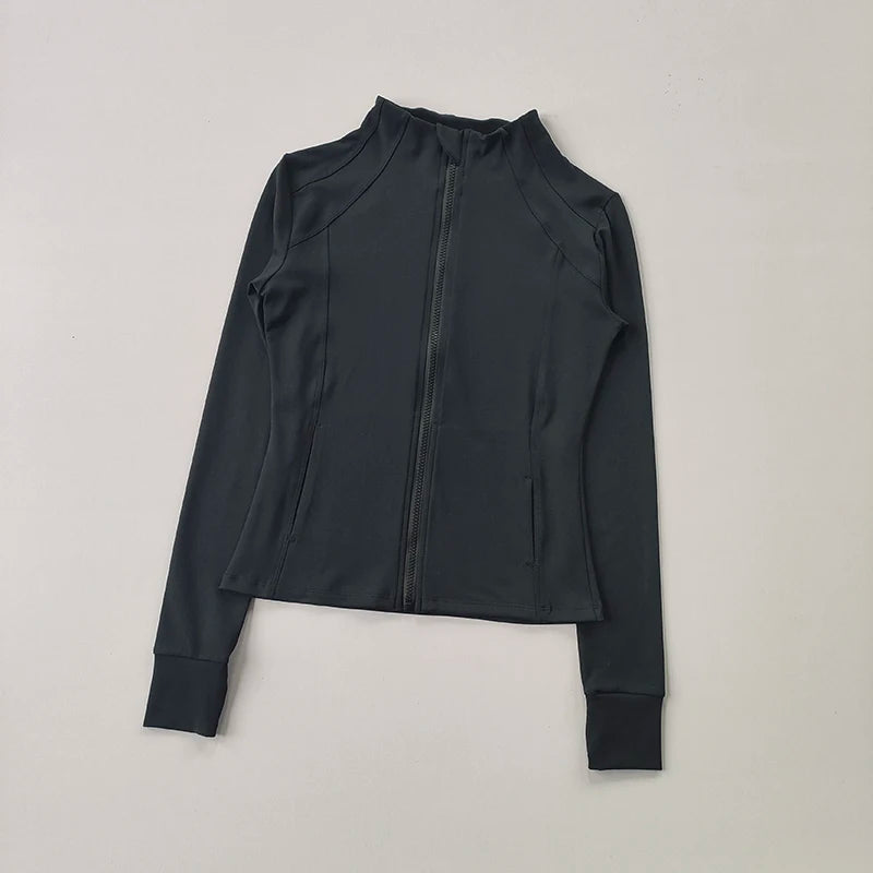 Giacca sportiva donna aderente con zip