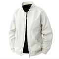 Spring New Men's Bomber Jacket Solid Color Pocket Zipper Fashion Baseball Jacket Simple Style Stand Collar Casual Streetwear