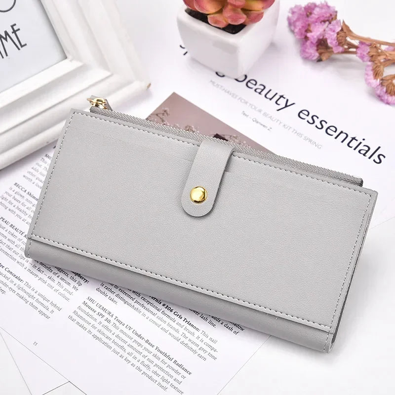 Elegant Clutch Wallet for Women, Versatile Korean Style Long Coin Purse, Fresh Student Wallet, Trendy Female Bag in Stock
