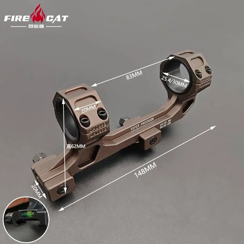 Almacén en EE. UU. Anillos de montaje tácticos GEISSE para mira telescópica, soporte en voladizo para mira óptica, 25,4 mm/30 mm, soporte para AR15 para riel de 20 mm