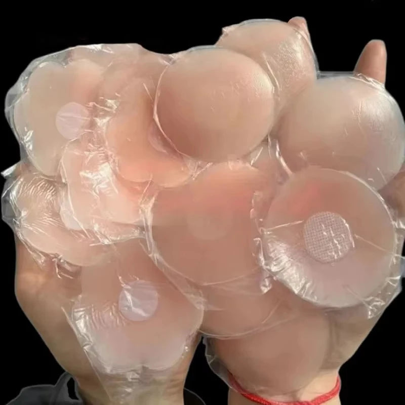 Nuevo cubrepezones reutilizable de silicona para mujer, adhesivo para sujetador, pétalos para el pecho, sujetador sin tirantes, copas invisibles y cubrepezones adhesivos para ropa íntima