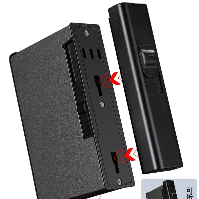 Pitillera integrada con mechero para 10 cigarrillos, recargable, portátil, resistente a la humedad, al sudor y a la presión.