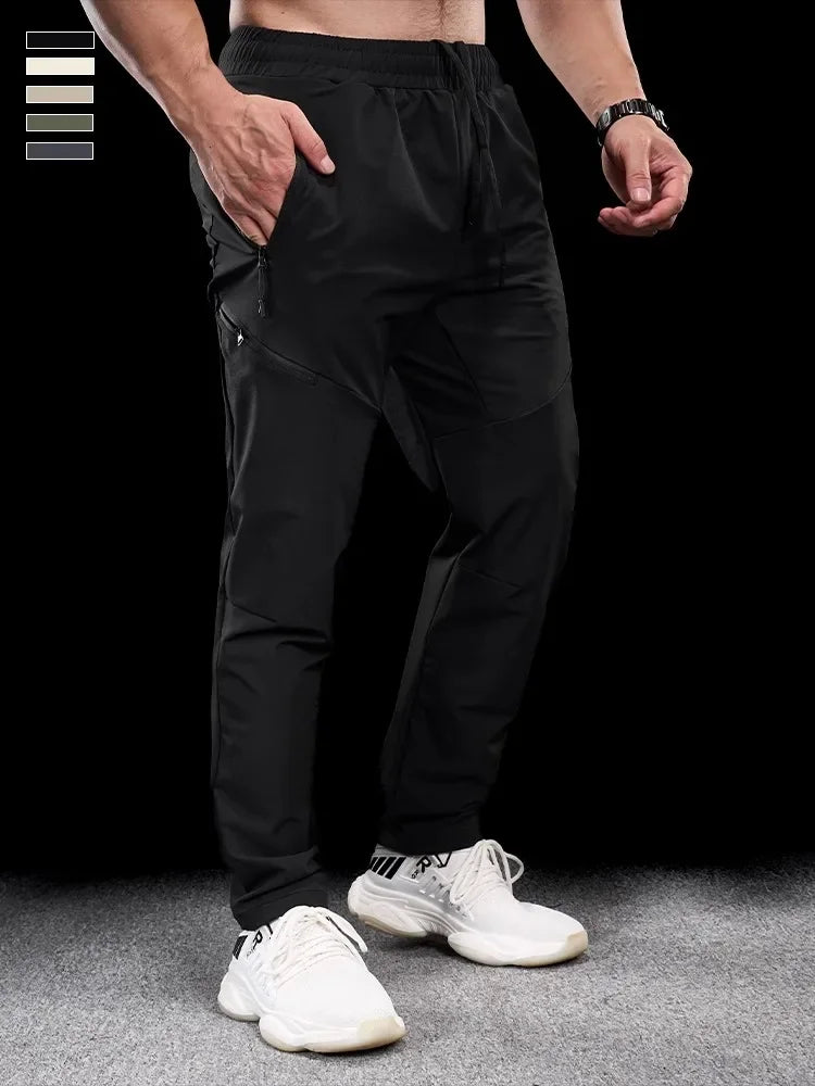 Pantaloni sportivi LJCYWP uomo con tasche zip