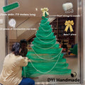 Weihnachtsdekoration DIY Glas Zuhause Weihnachtsbaum Schaufenster bodentiefes Fenster Atmosphäre Zuhause Hochzeit Szenengestaltung
