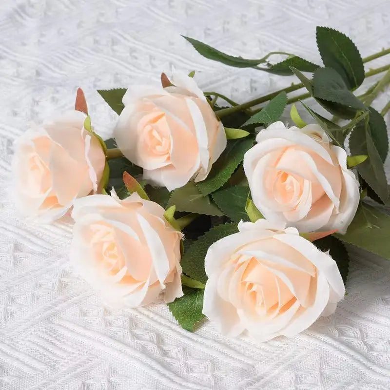1/5/10/20 Artificial Roses Flowers Rose Branches Artificial Red Roses Realistic Fake Roses Wedding Birthday Home Decoration