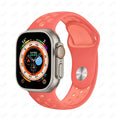 Sport Strap for Apple Watch ultra 4 3 2 49mm 38/40/41/42/44/45/46mm Breathable Silicone band for iWatch Series 12 11 10 9 8 7 SE