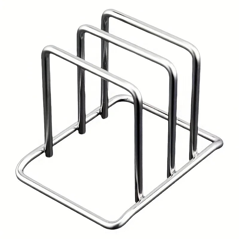 1 pz. Organizer salvaspazio combinato per coperchi e taglieri in acciaio inox - Supporto robusto da appoggio, organizer per cucina