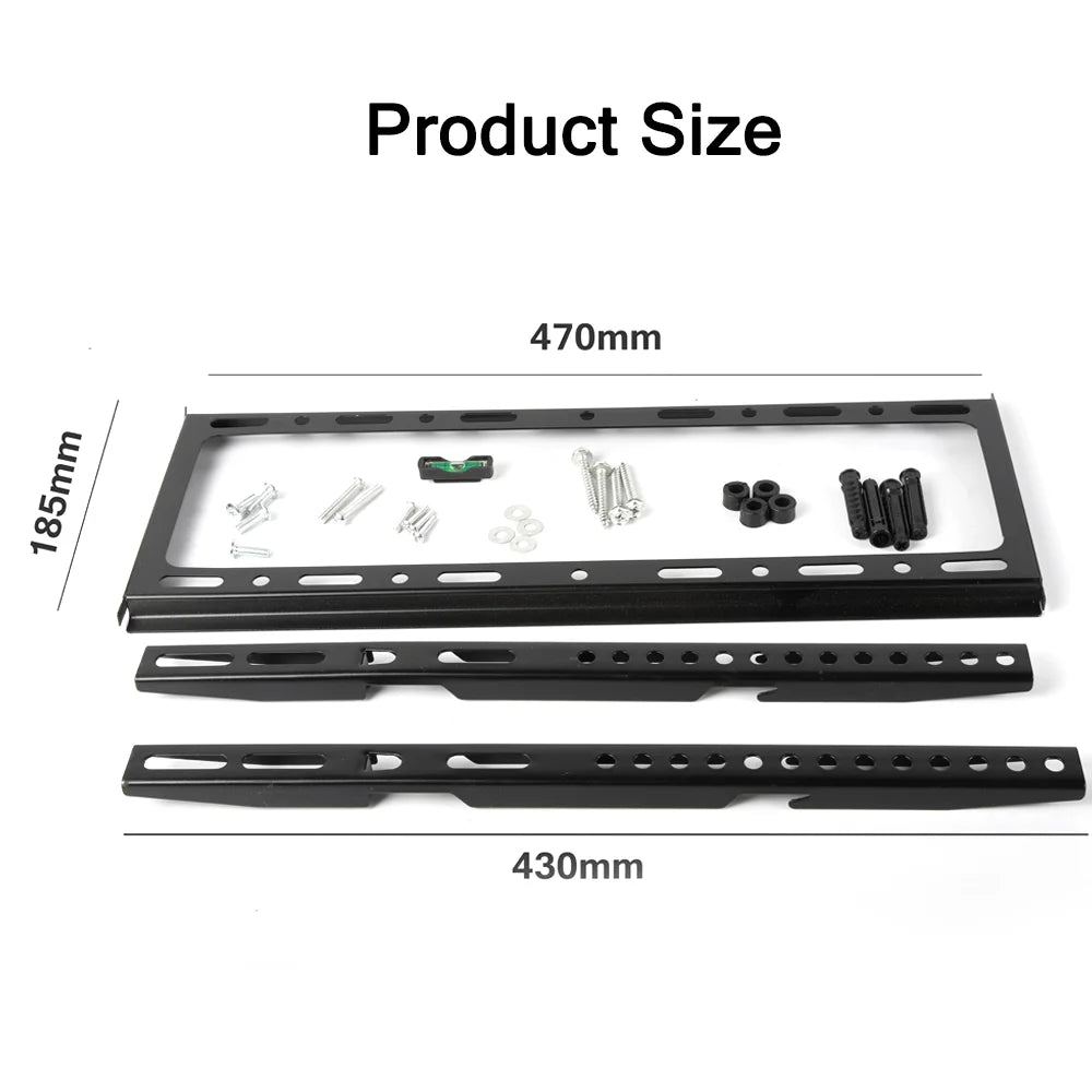 Support mural pour téléviseur 32-60 pouces, cadre universel pour écran plat, support TV réglable avec niveau à bulle pour moniteur LCD LED