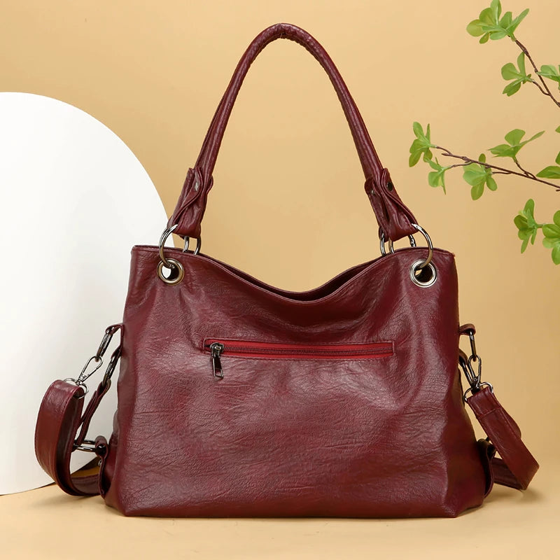 High Quality Women's Handbag Soft Leather Luxury High-capacity Designer Women's Bags Shoulder Retro Fashion Going Out for Travel