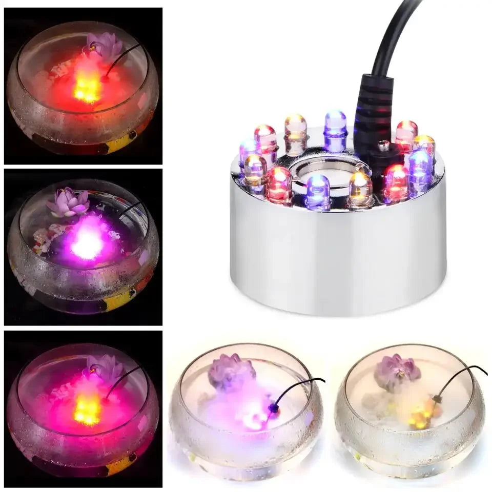 Luz LED mini de calabaza de Halloween con nebulizador, decoración para fiestas navideñas, bonsáis y acuarios, humidificador para fuentes de agua y máquina de niebla