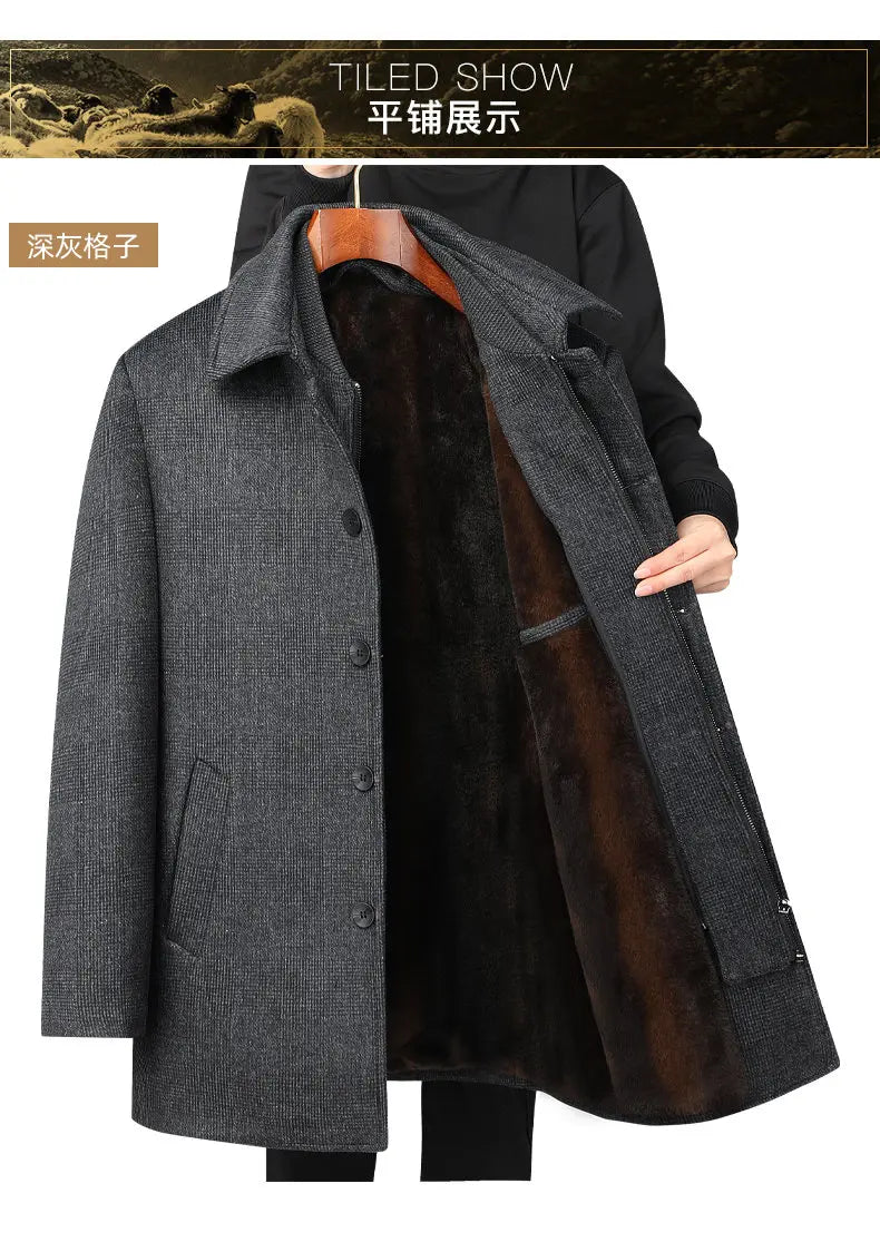 2026 new arrival winter jacket men fashion Woolen Coat Men's Casual Wool thicken warm trench coat Men Dress Jacket Size M-4XL