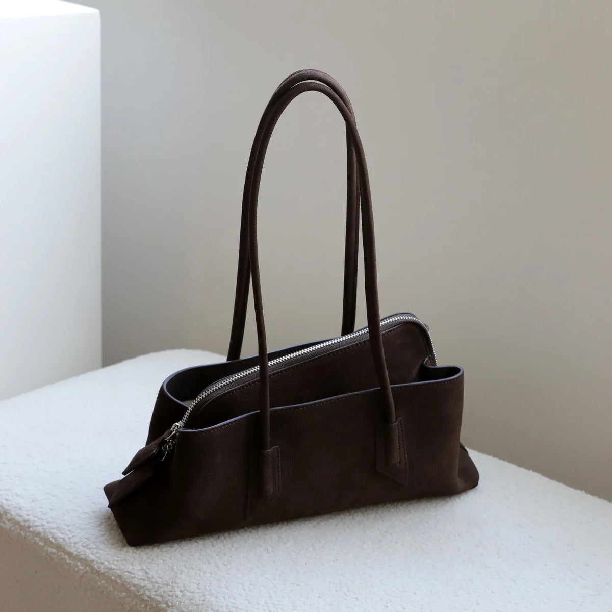 Genuine Leather Irregular Underarm Bag For Women Luxury Designer Handbag And Purse 2026 New In Vintage Frosted Cowhide Shoulder