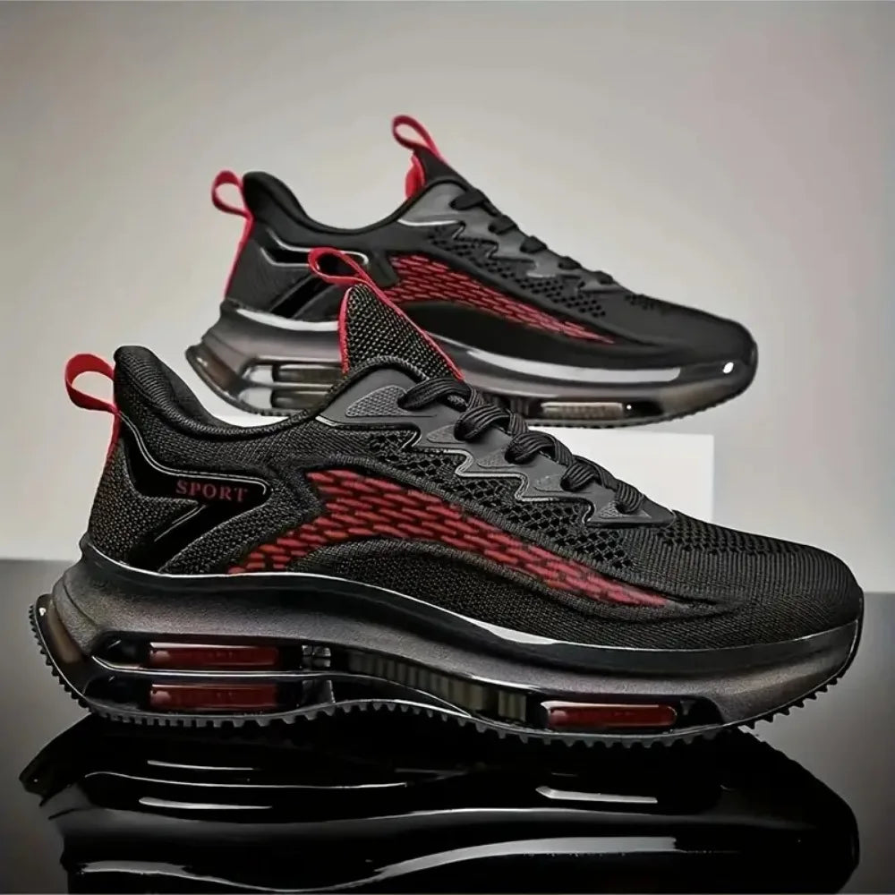 Baskets de haute qualité pour homme, tendance, chaussures de basket-ball à plateforme rouge, baskets décontractées blanches, chaussures de sport et de marche pour homme, modèle 2025