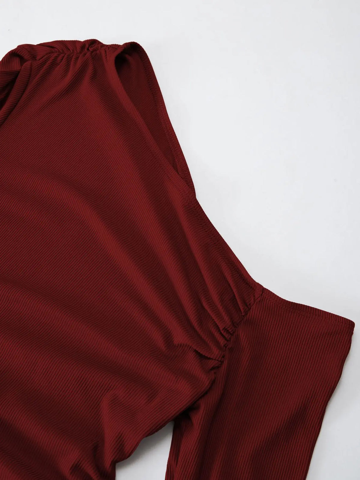 Mini abito aderente donna monospalla in poliestere ed elastan — immagine 3