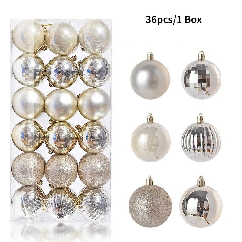 4CM Christmas Ball Decoration Hanging Xmas Tree Pendent Ornaments for Home Decor Navidad New Year 2026 Party Supplies Accessory
