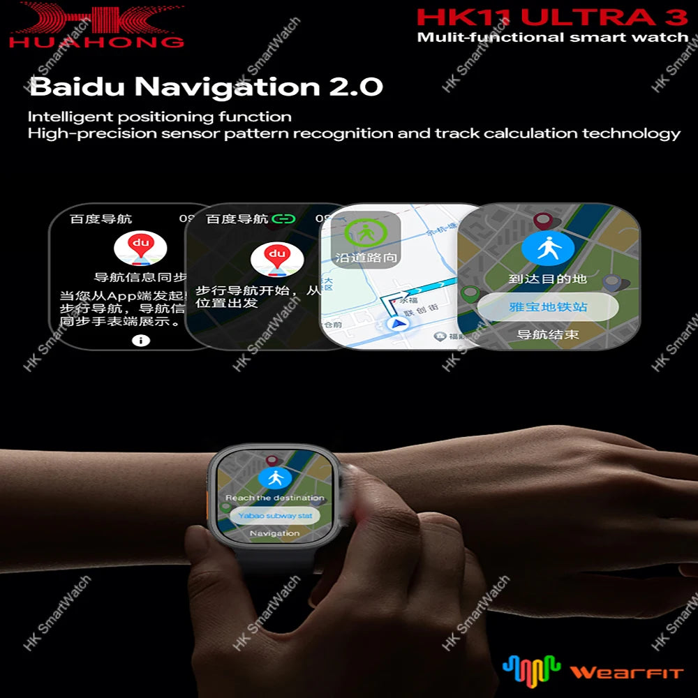 Smartwatch AMOLED da 2,12″ con notifiche e chiamate Bluetooth