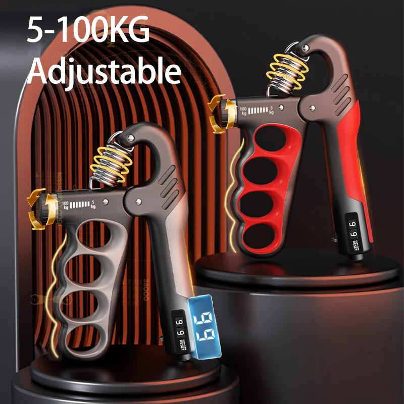 Adjustable Hand Grip Strengthener with Counter