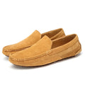 Mocasines de ante para hombre, zapatos informales de lujo 2025, náuticos hechos a mano, mocasines sin cordones para conducir, zapatos de hombre, mocasines calzado en España