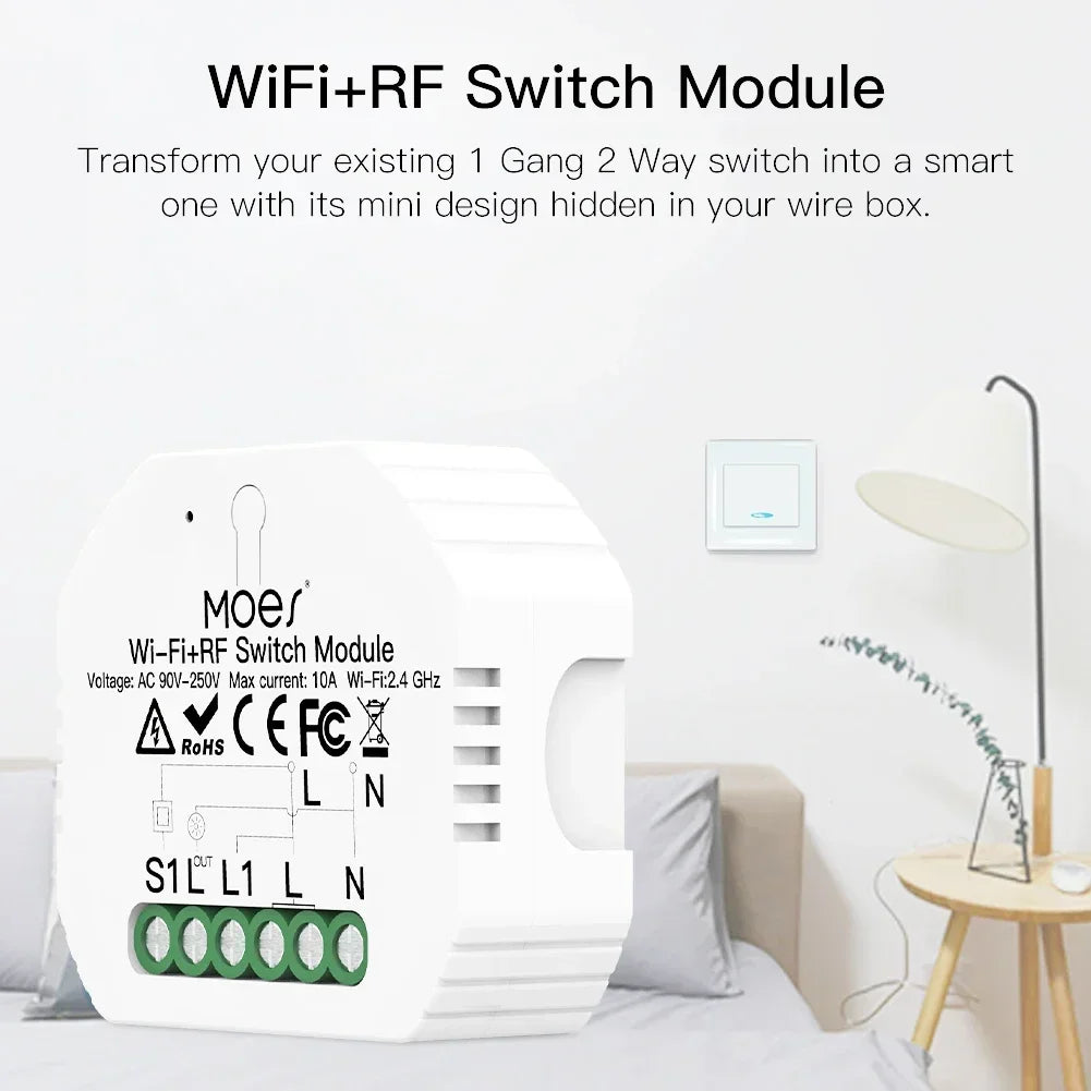 Smart ZigBee WiFi Dimmer Module Switch Module Smart Life App Remote Control Alexa Google Home Voice Control 1/2 Way 1/2 Gang