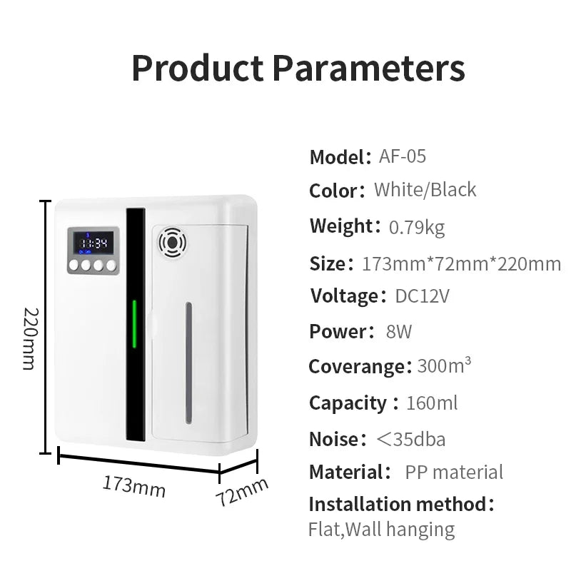 Duftmaschine Aromadiffusor 160 ml Duftdiffusor für große Räume Hotellobby Heimduft Geruchsverteiler Bluetooth
