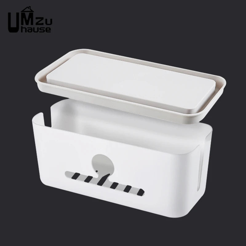 ABS Power Strip and Cable Organizer Box