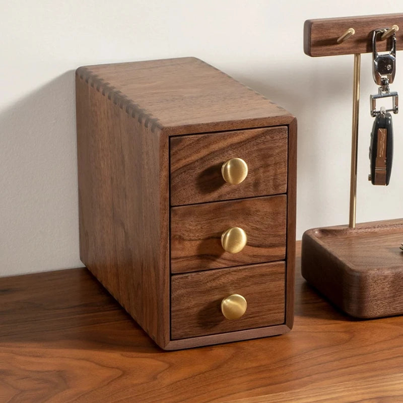 Wooden Multi-Drawer Desktop Storage Box